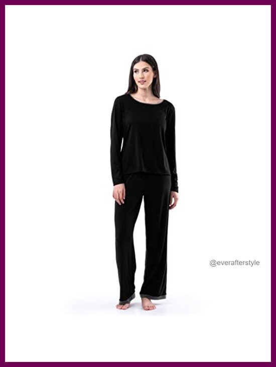 Other - Women's Pajama Set Full Length Pants Long Sleeve Sleep Shirt Jersey